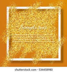 Brilliant sparkling background with frame and space for text