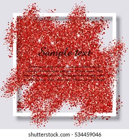 Brilliant sparkling background with frame and space for text