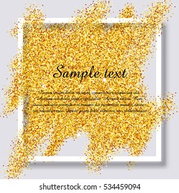 Brilliant sparkling background with frame and space for text