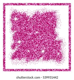 Brilliant sparkling background with frame and space for text