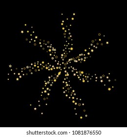 Brilliant stars. A glittering image. Flirty confetti