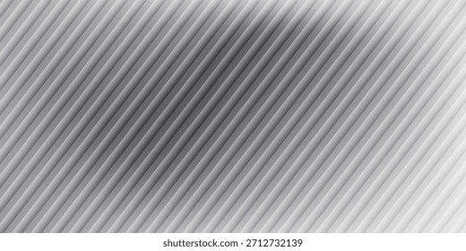 Brillanter, gestreifter Hintergrund mit silbernem Farbverlauf und metallischem Textureffekt. Vektorgrafik .Eps10