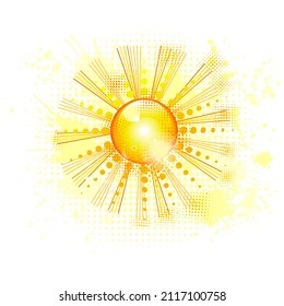 The brilliant sun is abstract. Hello summer. Vector illustration - Powered by Shutterstock - Get 15% off with code: PIKWIZARD15