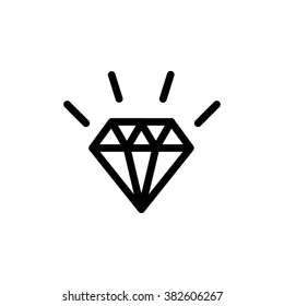 Brilliant tattoo minimal vector icon