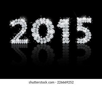 Brilliant text for the new year 2015. Vector background