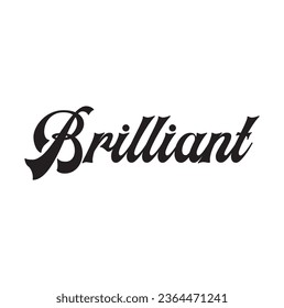 brilliant text on white background.