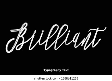 Brillanter Typografie-Text auf schwarzem Hintergrund