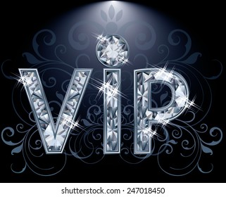 Brilliant VIP card, vector illustration