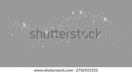 Brilliant white dust vector shine. Glittering shiny ornaments for background. Vector illustration.