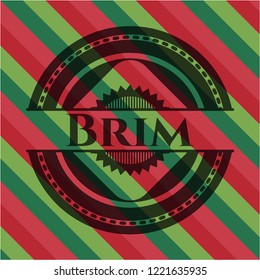 Brim christmas badge background.