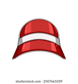 Moda de la protección, deportes al aire libre, signo de la gorra de la visera del ala del tenis del golf. símbolo aislado Ilustración vectorial