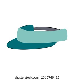 brim visor cap cartoon. protection fashion, sports outdoor, golf tennis brim visor cap sign. isolated symbol vector illustration