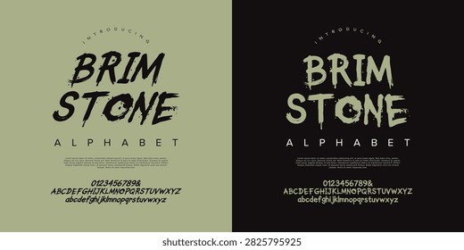 Brimstone Brush Grunge Font Featuring Hand Drawn Distressed Lettering For Edgy Designs