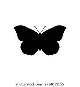 Brimstone butterfly silhouette vector flat design on white background.