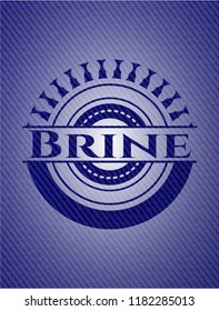 Brine badge with denim texture