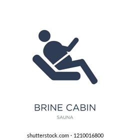 Brine cabin icon. Trendy flat vector Brine cabin icon on white background from sauna collection, vector illustration can be use for web and mobile, eps10