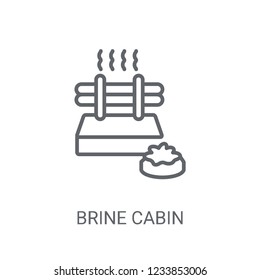 Brine cabin icon. Trendy Brine cabin logo concept on white background from sauna collection. Suitable for use on web apps, mobile apps and print media.