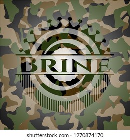 Brine on camouflage texture
