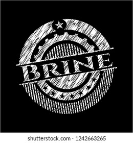 Brine written with chalkboard texture