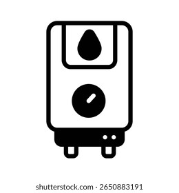 Llame la atención sobre este icono de glifo de géiser eléctrico