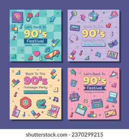 Bring back the 90s nostalgic vibes template design.