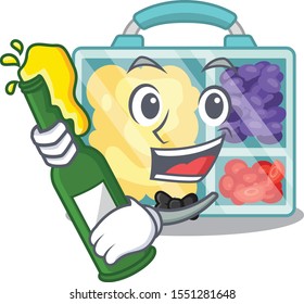 bring beer happy lunch box above character table