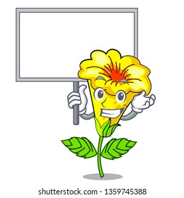 Bring board allamanda flower in the shape cartoon