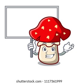 Bring board amanita mushroom character cartoon