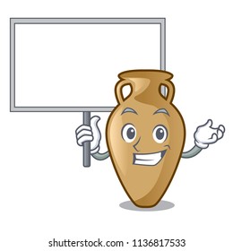 Bring board amphora character cartoon style