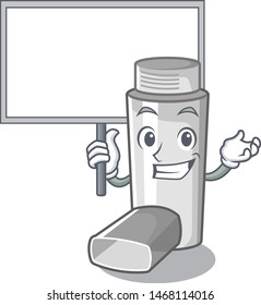 Bring board asthma inhaler in the cartoon shape