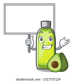 Bring board avocado oil in shape of mascot