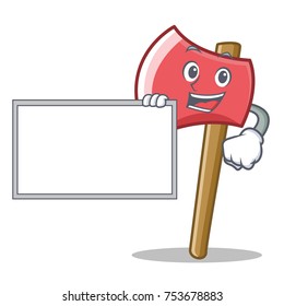 Bring board axe character cartoon style vector illustration