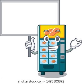 Bring board bakery vending machine isolated the cartoon