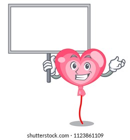 Bring board ballon heart character cartoon