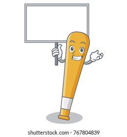 Bring board baseball bat character cartoon