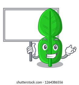 Bring board bergamot lime leaf isolated on mascot