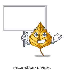 Bring board birch leaf in the mascot shape