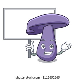 Bring board blewit mushroom character cartoon