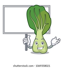 Bring board bok choy character cartoon