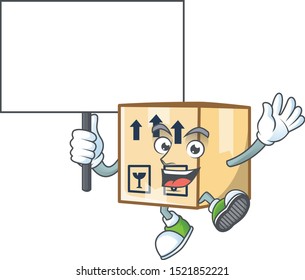 Bring board box cardboard close for goods packaging