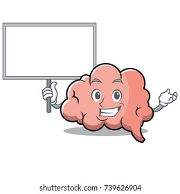 Bring board brain character cartoon mascot