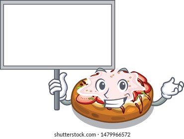 Bring board bruschetta served above the mascot board