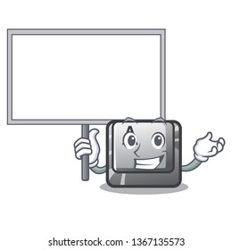 Bring board button A isolated with the mascot