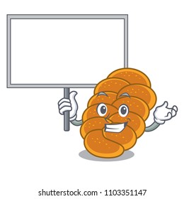 Bring board challah character cartoon style
