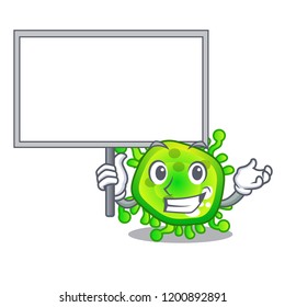 Bring board character microbe bacterium on the palm