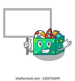 Bring board character wooden box of kids toys