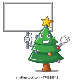 Bring board Christmas tree character cartoon