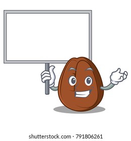 Bring board coffee bean character cartoon