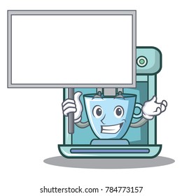 Bring board coffee maker character cartoon