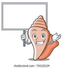 Bring board cute shell character cartoon